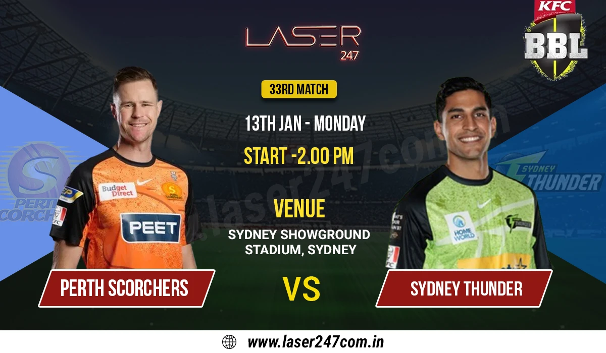 You are currently viewing SYT vs PRS : BBL 2024 -25 Match 33 Prediction on Laser247